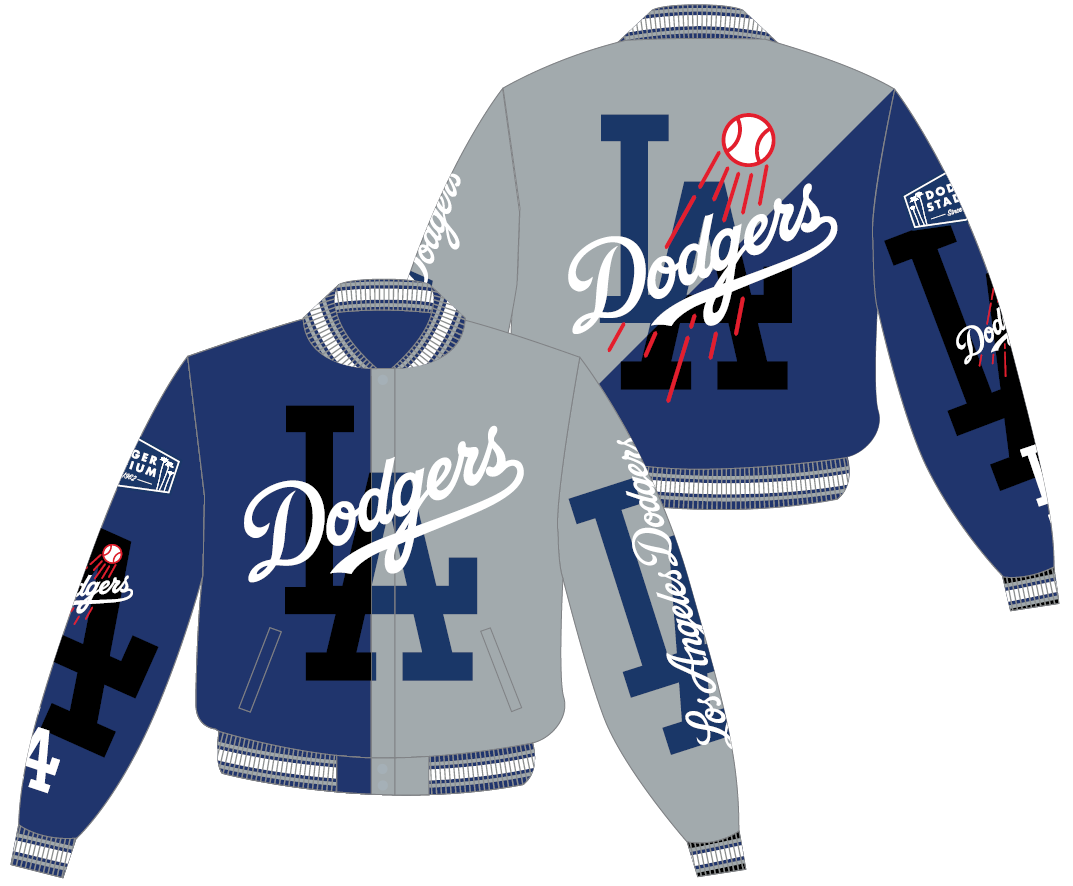 Los Angeles Dodgers JH Design 2020 World Series Champions Poly-Twill  Full-Snap Jacket with Embroidered