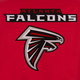 Atlanta Falcons Poly Twill Varsity Jacket - Red - J.H. Sports Jackets