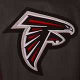 Atlanta Falcons Poly Twill Varsity Jacket - Black/Red - JH Design
