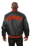 San Francisco Giants Full Leather Jacket - Black - JH Design