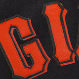 San Francisco Giants Two-Tone Wool Jacket w/ Handcrafted Leather Logos - Black/Orange - JH Design