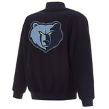 Memphis Grizzlies Reversible Wool Jacket - Navy - J.H. Sports Jackets