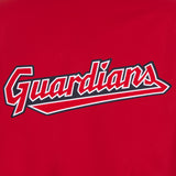 Cleveland Guardians Poly Twill Varsity Jacket - Red - J.H. Sports Jackets