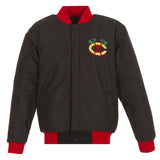 Chicago Blackhawks Reversible Wool Jacket - Black - JH Design