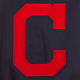 Cleveland Indians Two-Tone Reversible Fleece Hooded Jacket - Navy/Red - JH Design