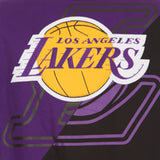 Los Angeles Lakers Cotton Twill Embroidered Jacket Black-Purple - J.H. Sports Jackets