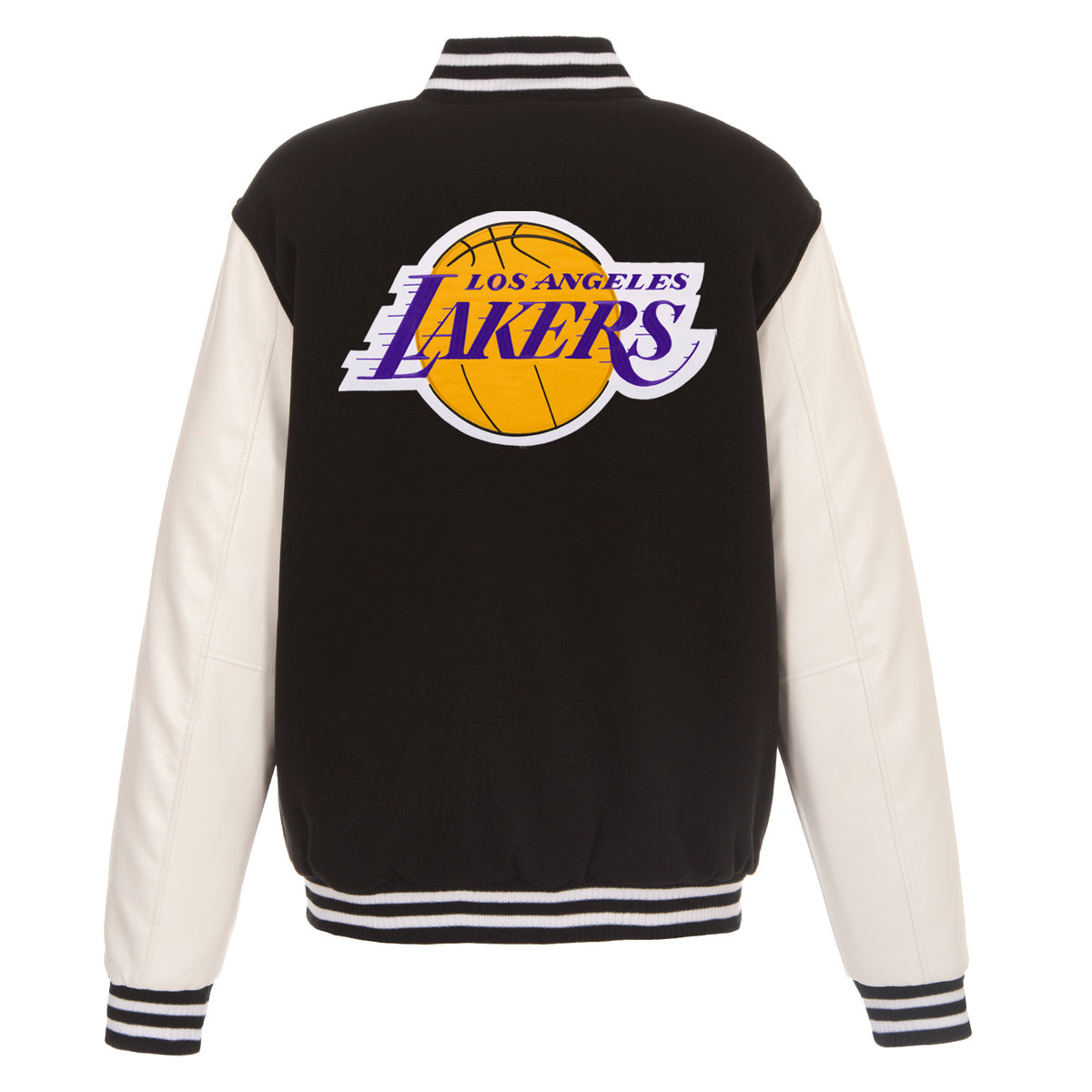 Los Angeles Lakers JH Design 17-Time NBA Finals Champions Reversible Full-Snap Jacket - Black Medium