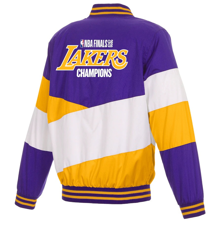 Men's Los Angeles Lakers JH Design Black 17-Time NBA Finals Champions  Embroidered Logos Full-Snap