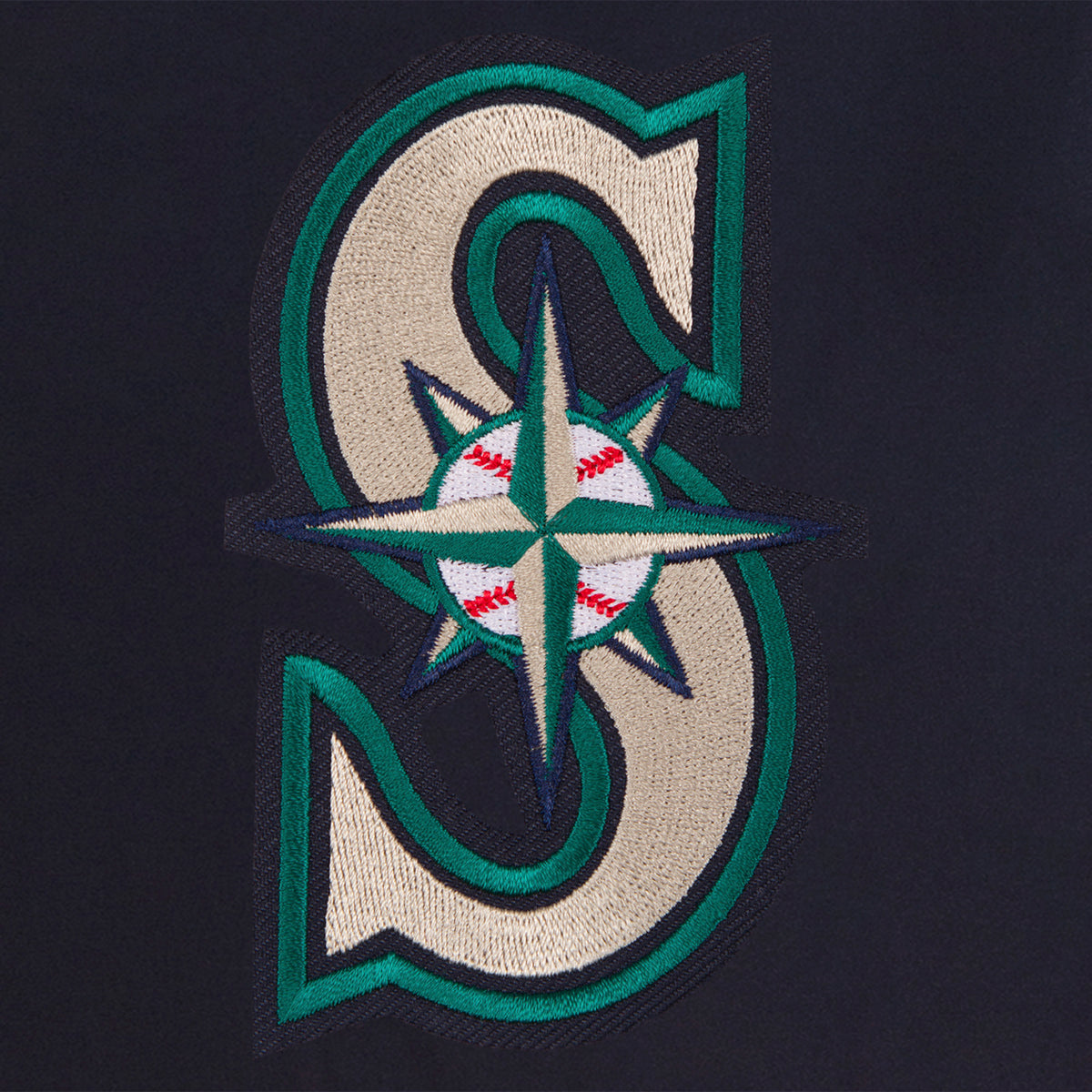 MLB Seattle Mariners Reversible Wool Jacket JH Design Navy J.H