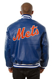 New York Mets Full Leather Jacket - Royal - JH Design