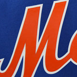 New York Mets Two-Tone Wool Jacket w/ Handcrafted Leather Logos - Royal/Gray - JH Design