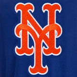 New York Mets Two-Tone Reversible Fleece Hooded Jacket - Royal/Grey - JH Design