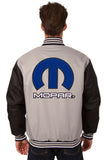 Mopar Poly Twill Varsity Jacket - Gray/Black - JH Design