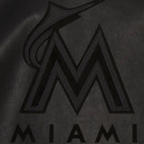 Miami Marlins Full Leather Jacket - Black/Black - JH Design