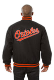 Baltimore Orioles Embroidered Wool Jacket - Black - JH Design