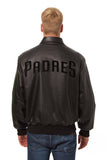 San Diego Padres Full Leather Jacket - Black/Black - JH Design