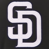 San Diego Padres JH Design Reversible Women Fleece Jacket - Black - JH Design