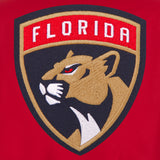 Florida Panthers Poly Twill Varsity Jacket - Red - J.H. Sports Jackets