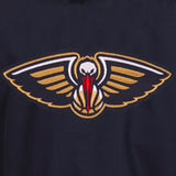 New Orleans Pelicans Two-Tone Reversible Fleece Hooded Jacket - Navy/Grey - JH Design