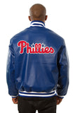 Philadelphia Phillies Full Leather Jacket - Royal - JH Design