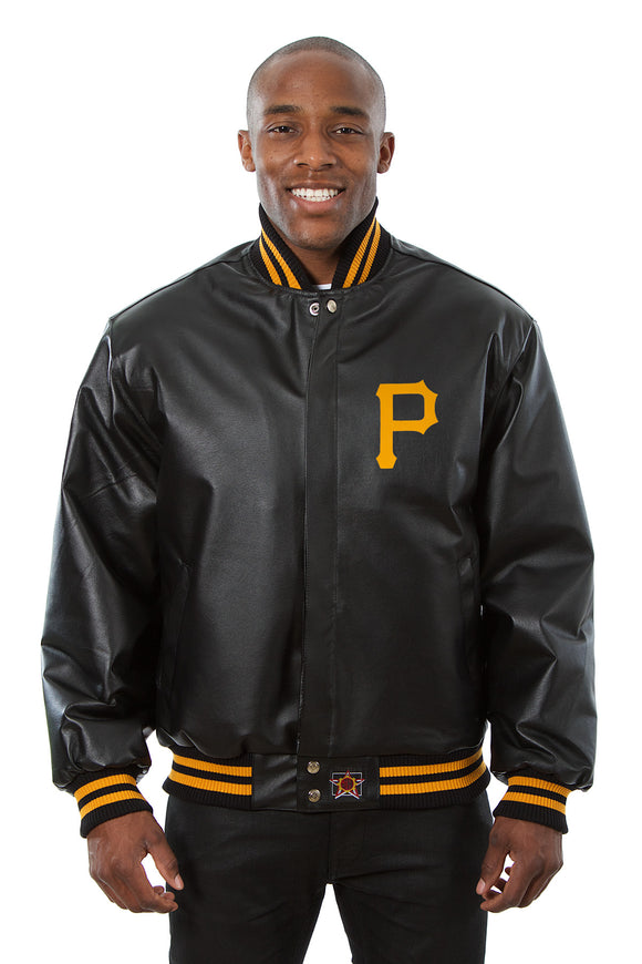 Pittsburgh Pirates Full Leather Jacket - Black - JH Design