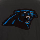 Carolina Panthers Poly Twill Varsity Jacket - Black - JH Design