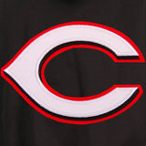 Cincinnati Reds Two-Tone Reversible Fleece Hooded Jacket - Black/Red - JH Design