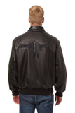 Houston Rockets Full Leather Jacket - Black/Black - JH Design