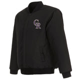 Colorado Rockies Reversible Wool Jacket - Black - JH Design