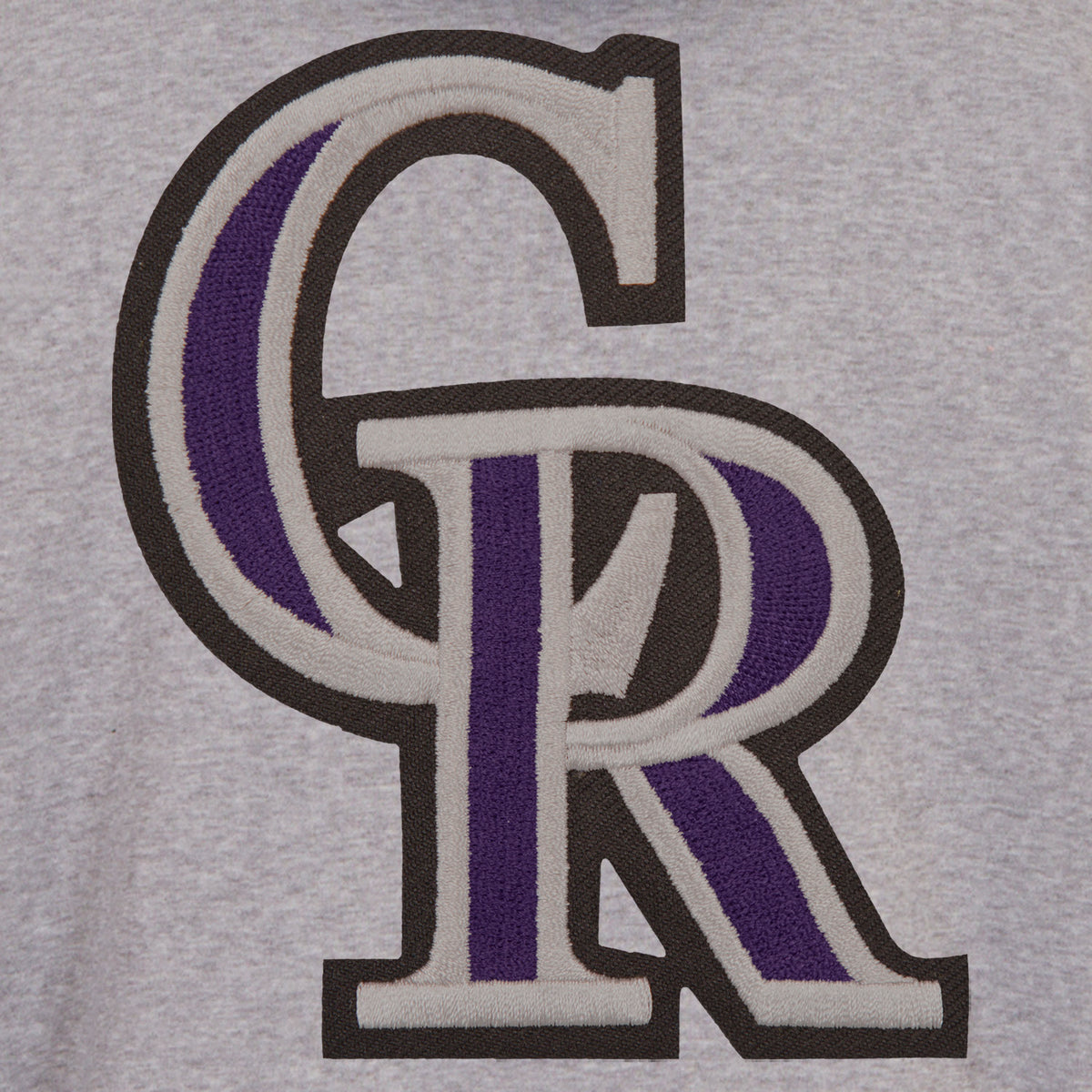 MLB Baseball Colorado Rockies Logos Purple Cotton Fabric