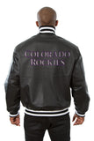 Colorado Rockies Full Leather Jacket - Black - JH Design