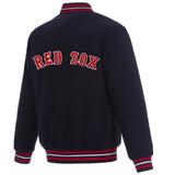 Boston Red Sox Reversible Wool Jacket - Navy - J.H. Sports Jackets