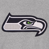 Seattle Seahawks Two-Tone Reversible Fleece Jacket - Gray/Navy - J.H. Sports Jackets