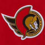 Ottawa Senators JH Design Lightweight Nylon Bomber Jacket – Red - J.H. Sports Jackets