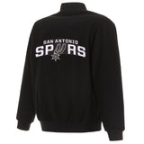 San Antonio Spurs Reversible Wool Jacket - Black - J.H. Sports Jackets