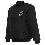 San Antonio Spurs Reversible Wool Jacket - Black - JH Design