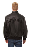 San Antonio Spurs Full Leather Jacket - Black/Black - JH Design