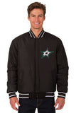 Dallas Stars Reversible Wool Jacket - Black - JH Design