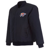 Oklahoma City Thunder Reversible Wool Jacket - Black - JH Design