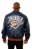 Oklahoma City Thunder Full Leather Jacket - Navy - JH Design