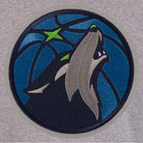 Minnesota Timberwolves Two-Tone Reversible Fleece Jacket - Gray/Navy - JH Design