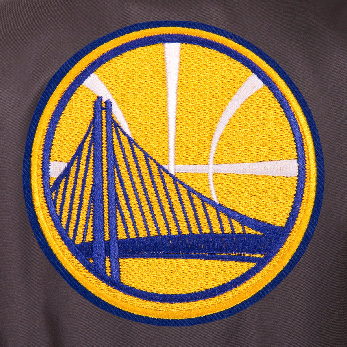 Golden State Warriors Varsity Charcoal and Black Jacket