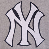 New York Yankees Two-Tone Reversible Fleece Jacket - Gray/Navy - J.H. Sports Jackets