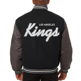 Los Angeles Kings Embroidered All Wool Two-Tone Jacket - Black/Gray - JH Design