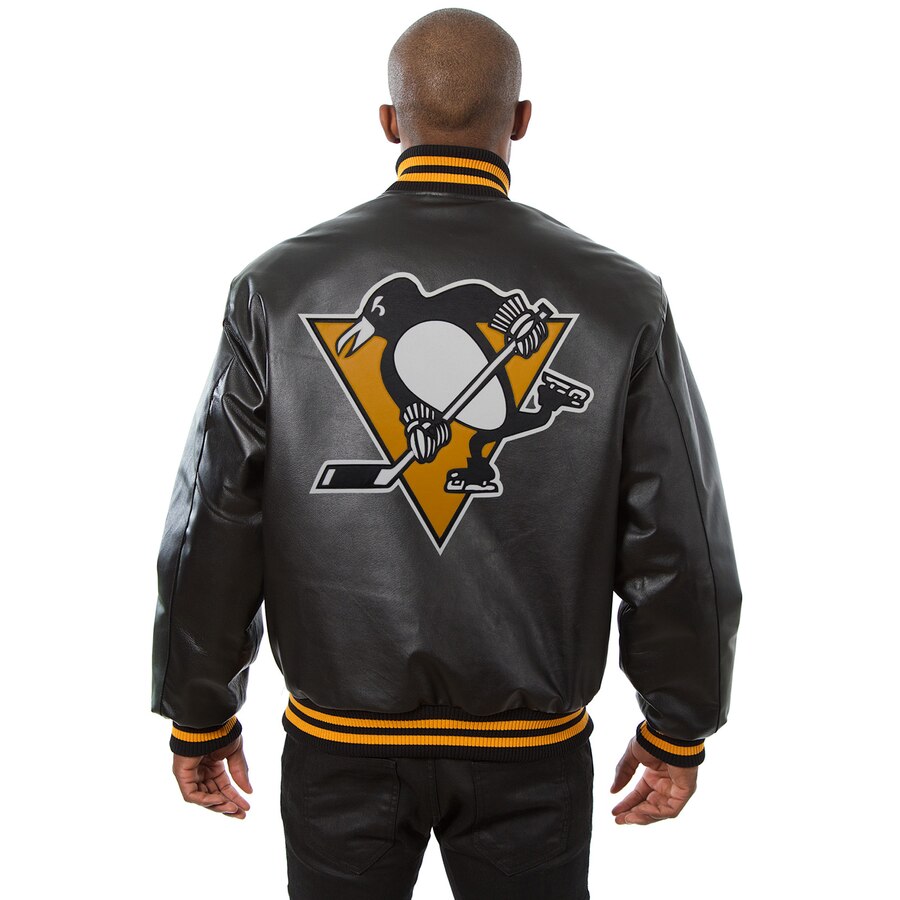 Varsity Pittsburgh Steelers Black Leather Jacket