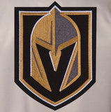 Vegas Golden Knights Poly Twill Varsity Jacket - Gray/Black - J.H. Sports Jackets