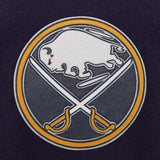 Buffalo Sabres Two-Tone Wool and Leather Jacket - Navy - JH Design
