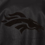 Denver Broncos JH Design Tonal Leather Jacket - Black - JH Design