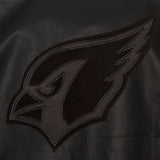 Arizona Cardinals JH Design Tonal Leather Jacket - Black - JH Design
