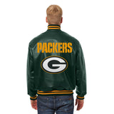 Green Bay Packers JH Design Leather Jacket - Green - JH Design